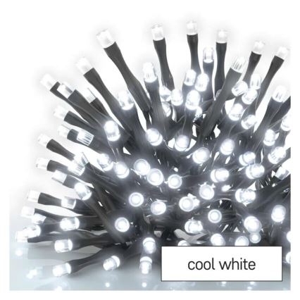 Corrente exterior de Natal LED 100xLED/1x2m IP44 branco frio