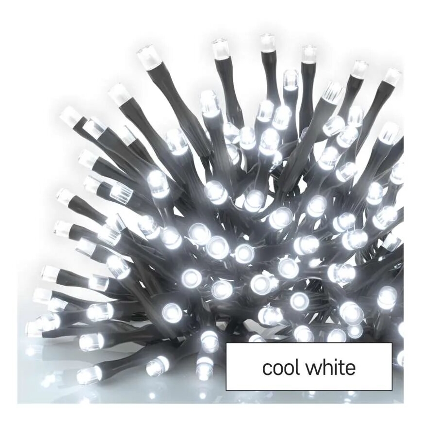 Corrente exterior de Natal LED 100xLED/1x2m IP44 branco frio