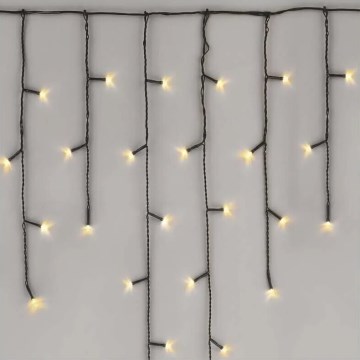 Corrente exterior de Natal LED 100xLED/2,5x0,9m IP44 branco quente