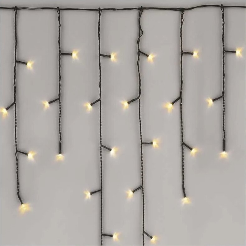 Corrente exterior de Natal LED 100xLED/2,5x0,9m IP44 branco quente