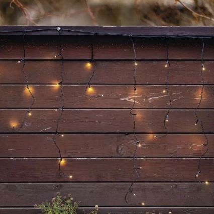 Corrente exterior de Natal LED 100xLED/2,5x0,9m IP44 branco quente