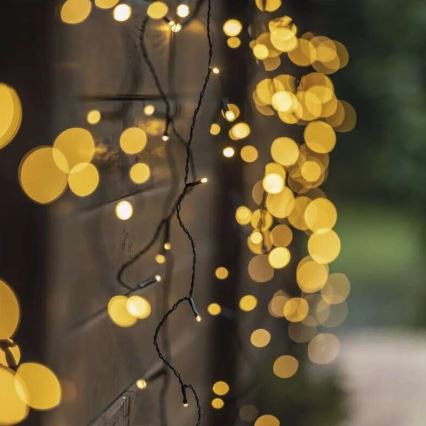 Corrente exterior de Natal LED 100xLED/2,5x0,9m IP44 branco quente