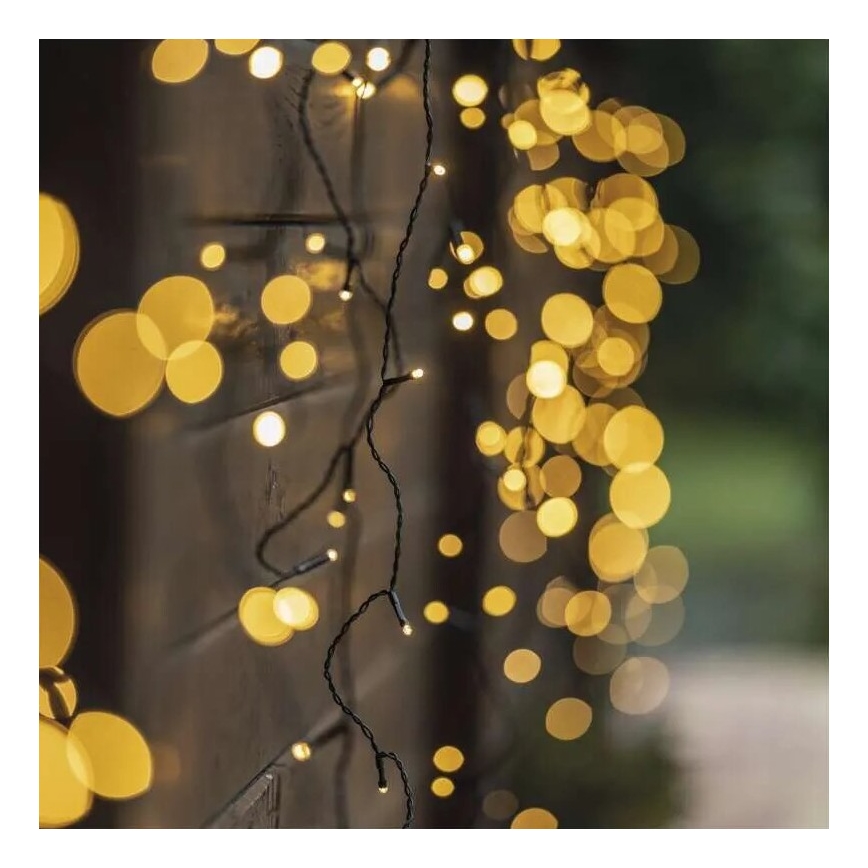 Corrente exterior de Natal LED 100xLED/2,5x0,9m IP44 branco quente