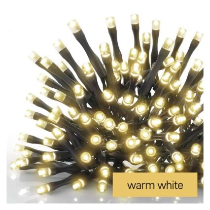 Corrente exterior de Natal LED 100xLED/2,5x0,9m IP44 branco quente