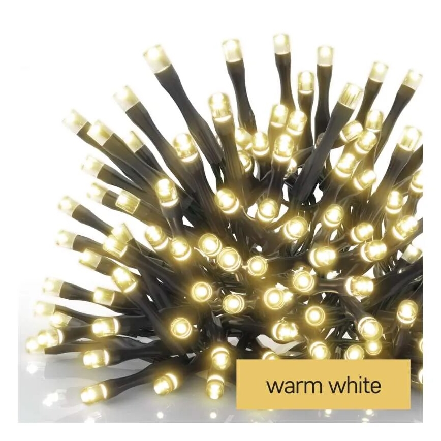 Corrente exterior de Natal LED 100xLED/2,5x0,9m IP44 branco quente