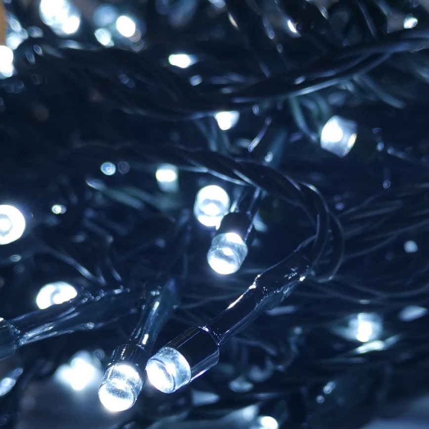 Corrente exterior de Natal LED 100xLED/8 funções 13m IP44 branco diurno
