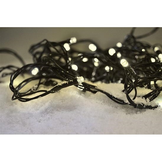 Corrente exterior de Natal LED 100xLED/8 funções IP44 13m branco quente