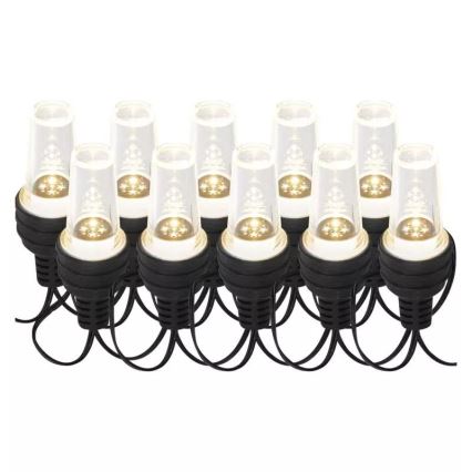 Corrente exterior de Natal LED 10xLED/9,5 m IP44 branco frio