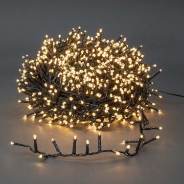 Corrente exterior de Natal LED 1200xLED/7 funções 27m IP44 branco quente