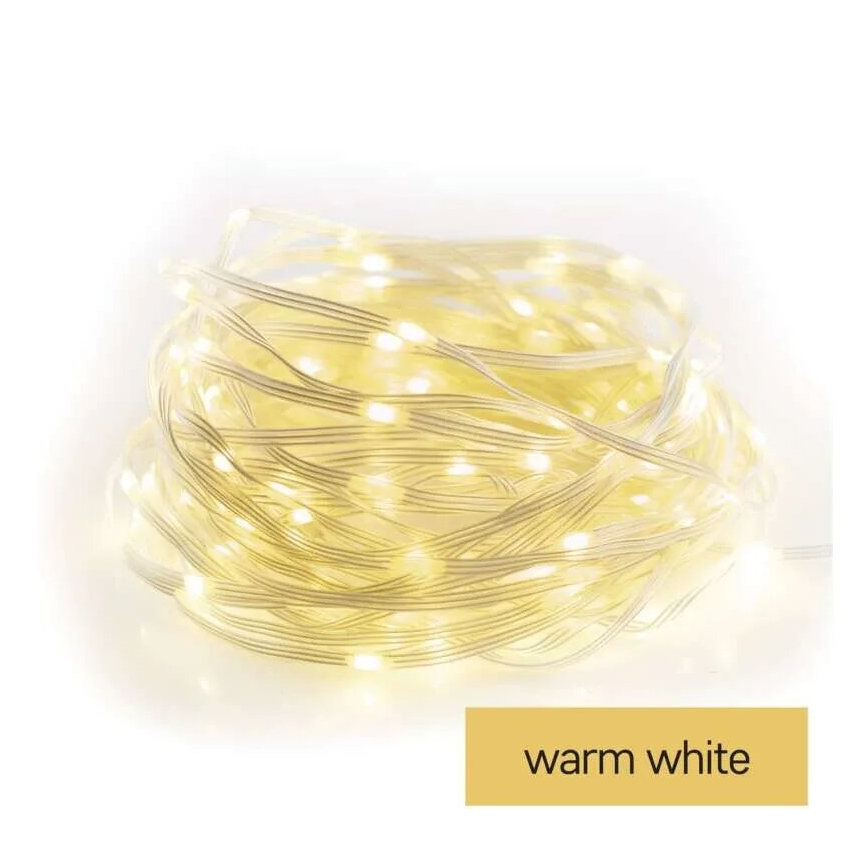 Corrente exterior de Natal LED 120xLED/17m IP44 branco quente