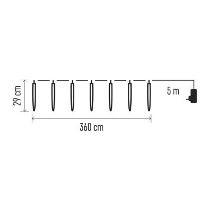 Corrente exterior de Natal LED 140xLED/8,6m IP44