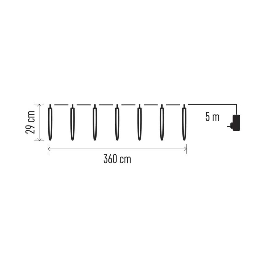 Corrente exterior de Natal LED 140xLED/8,6m IP44