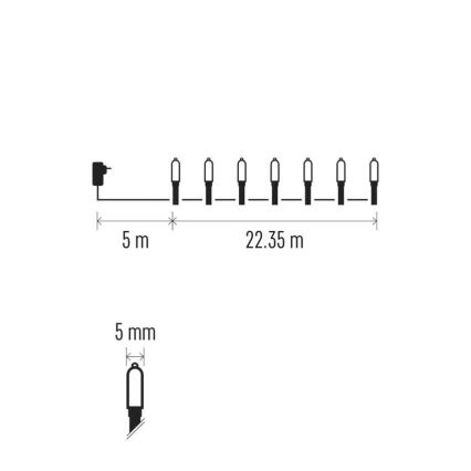 Corrente exterior de Natal LED 150xLED/27,35m IP44 multicolor