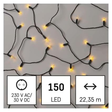 Corrente exterior de Natal LED 150xLED/27,35m IP44 vintage