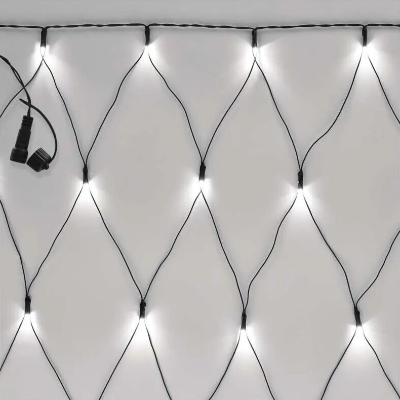 Corrente exterior de Natal LED 160xLED/2x1,5m IP44 branco frio