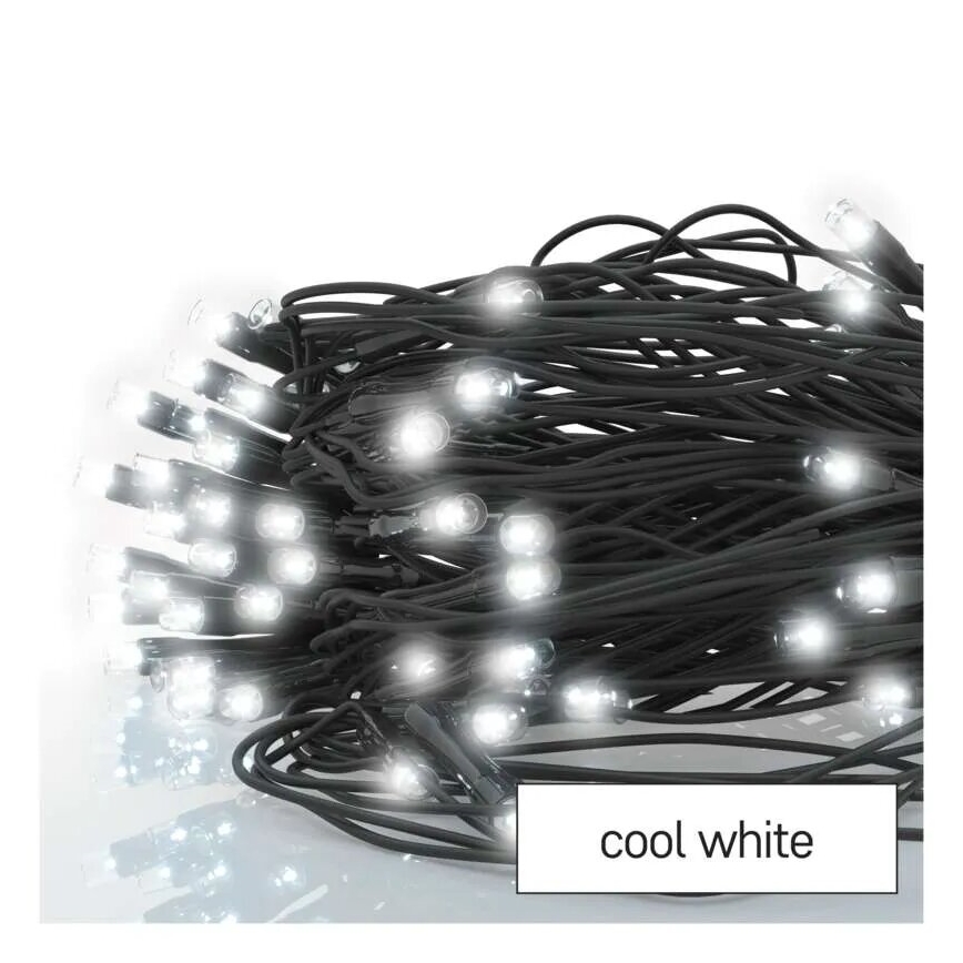 Corrente exterior de Natal LED 160xLED/2x1,5m IP44 branco frio
