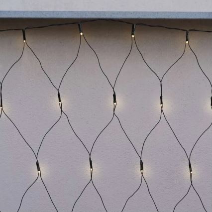 Corrente exterior de Natal LED 160xLED/2x1,5m IP44 branco quente