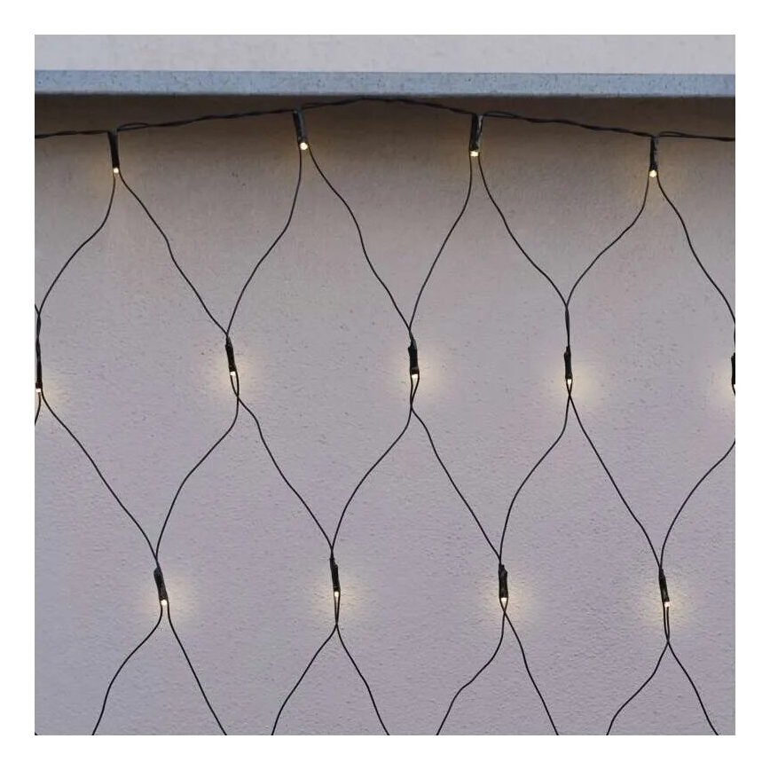 Corrente exterior de Natal LED 160xLED/2x1,5m IP44 branco quente