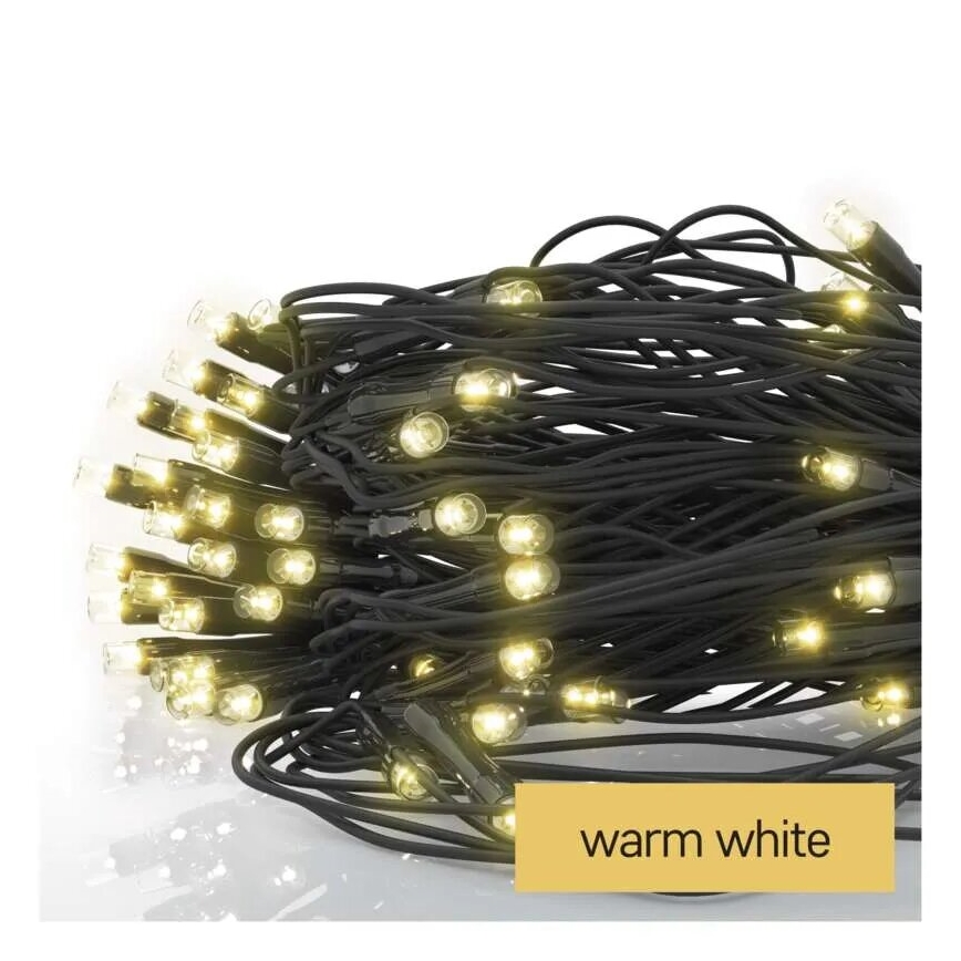 Corrente exterior de Natal LED 160xLED/2x1,5m IP44 branco quente
