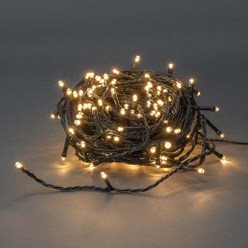 Corrente exterior de Natal LED 180xLED/7 funções 16,5m IP44 branco quente