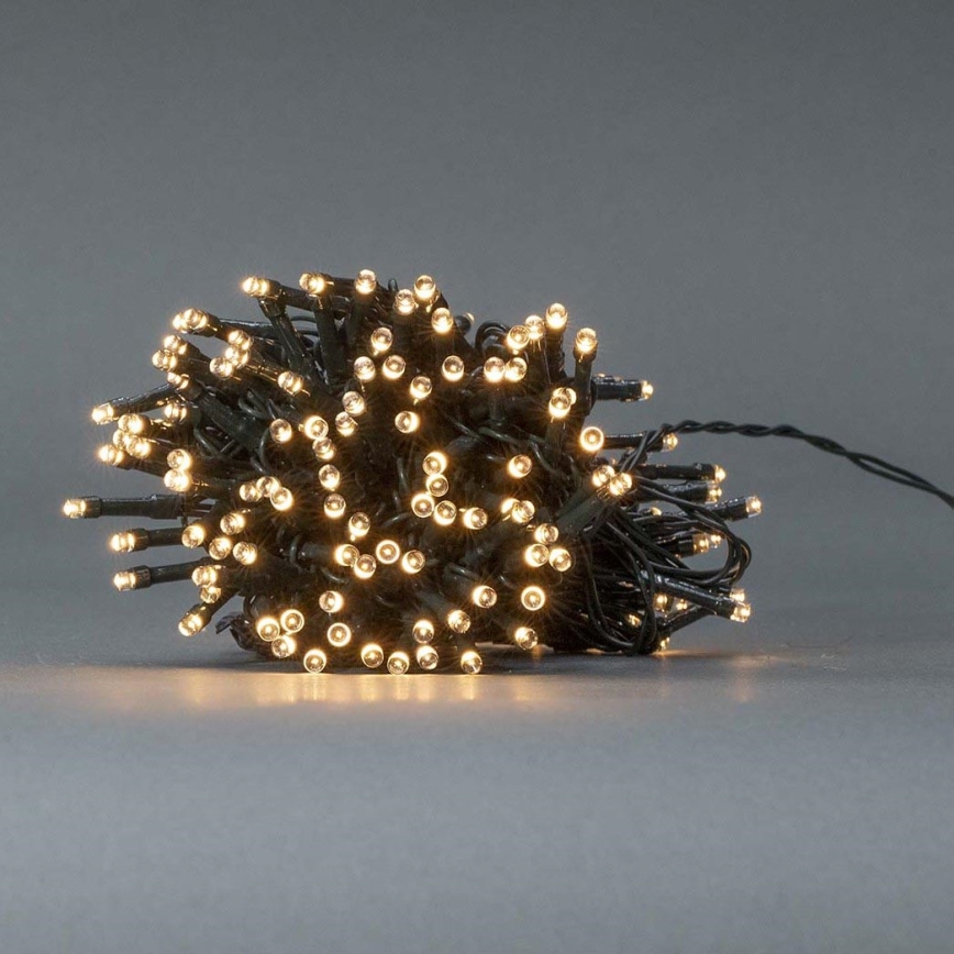 Corrente exterior de Natal LED 192xLED/7 funções/3xAA 14,9m IP44 branco quente