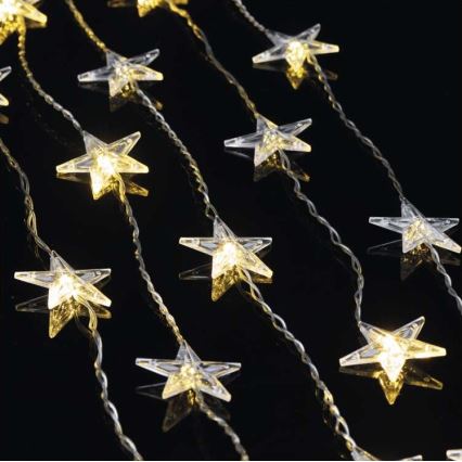 Corrente exterior de Natal LED 30xLED/3,9m IP44 estrelas