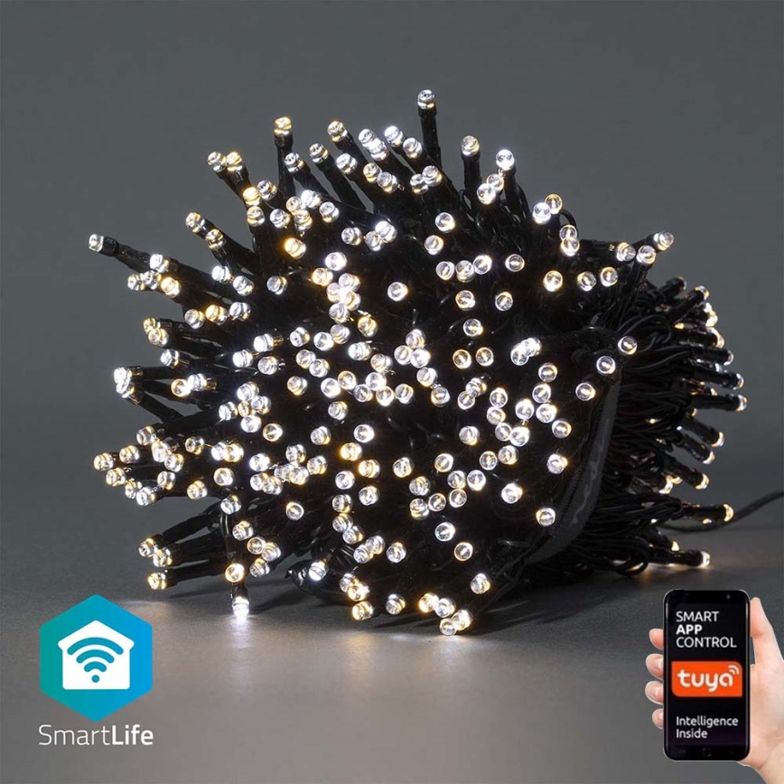 Corrente exterior de Natal LED 400xLED/8 funções 25m IP65 Wi-Fi Tuya branco quente a frio