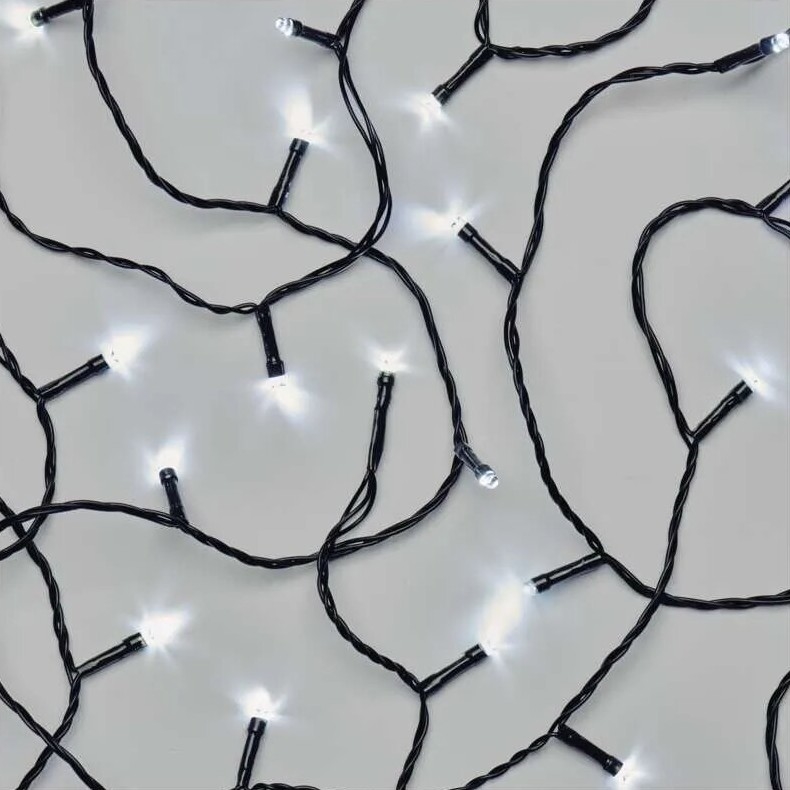 Corrente exterior de Natal LED 40xLED/3xAA 3,3m IP44 branco frio