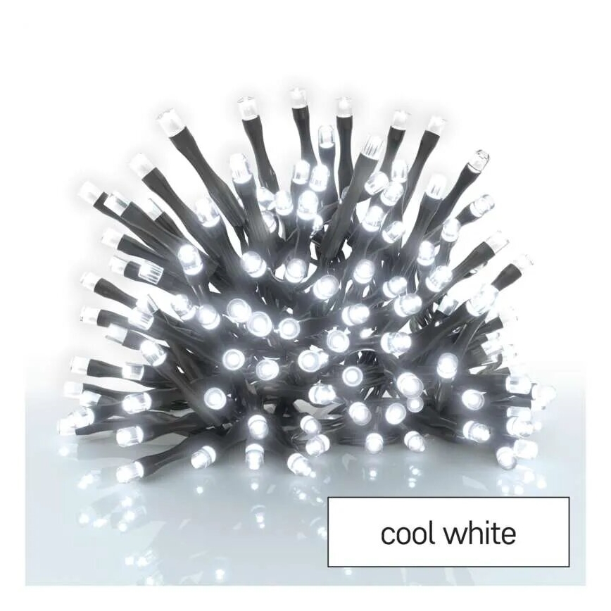 Corrente exterior de Natal LED 40xLED/3xAA 3,3m IP44 branco frio