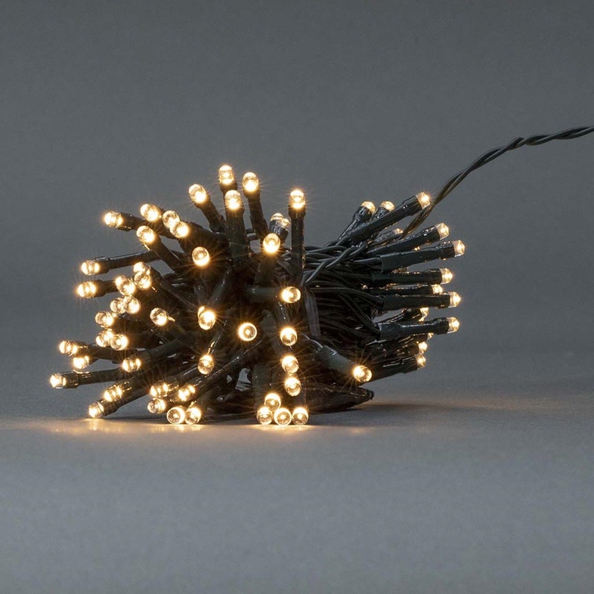 Corrente exterior de Natal LED 48xLED/7 funções/3xAA 4,1m IP44 branco quente