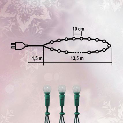 Corrente exterior de Natal LED 500xLED 35m IP44 branco frio