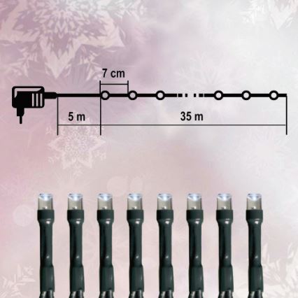 Corrente exterior de Natal LED 500xLED 35m IP44 branco frio