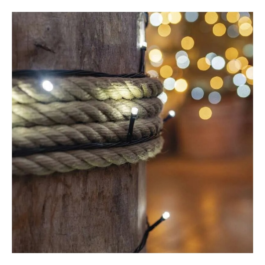 Corrente exterior de Natal LED 50xLED/5m IP44 branco frio