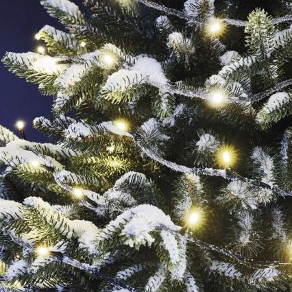Corrente exterior de Natal LED 50xLED/5m IP44 branco quente