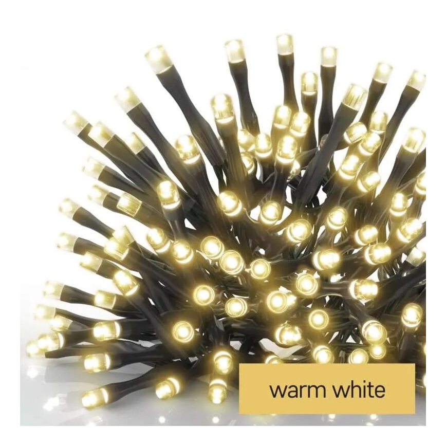Corrente exterior de Natal LED 50xLED/5m IP44 branco quente