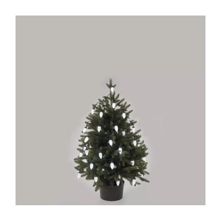 Corrente exterior de Natal LED 50xLED/8 funções 14,8 m IP44 branco frio