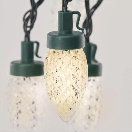 Corrente exterior de Natal LED 50xLED/8 funções 14,8 m IP44 branco quente