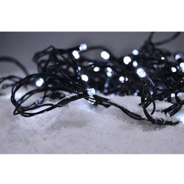 Corrente exterior de Natal LED 50xLED/8 funções 8m IP44 branco frio