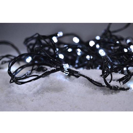 Corrente exterior de Natal LED 50xLED/8 funções 8m IP44 branco frio