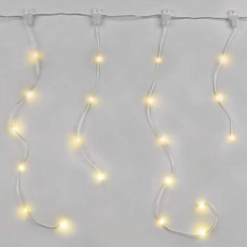 Corrente exterior de Natal LED 54xLED/8 funções 6,7x0,7m IP44 branco quente