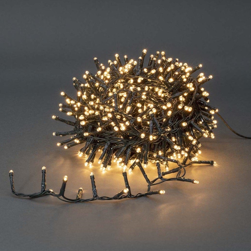 Corrente exterior de Natal LED 560xLED/7 funções 14m IP44 branco quente