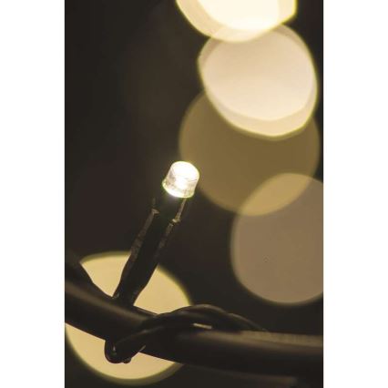 Corrente exterior de Natal LED 80xLED/13m IP44 branco quente