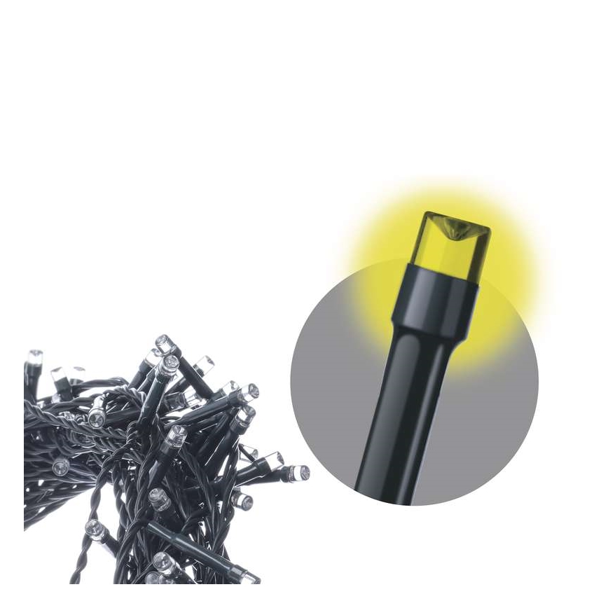 Corrente exterior de Natal LED 80xLED/13m IP44 branco quente