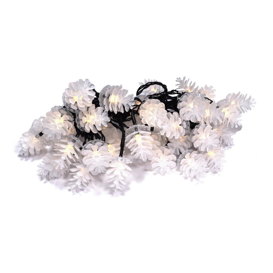 Corrente exterior de Natal LED 80xLED/25m IP44 branco quente