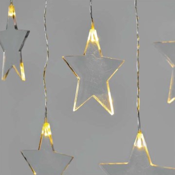 Corrente exterior de Natal LED 8xLED/5,84m IP44 estrelas