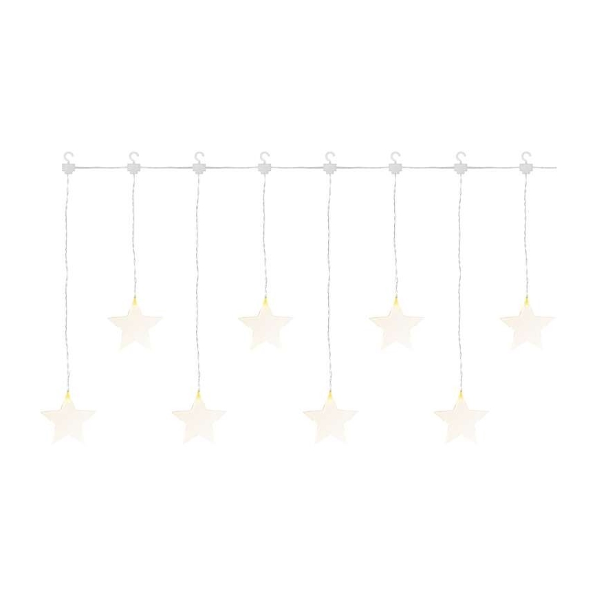 Corrente exterior de Natal LED 8xLED/5,84m IP44 estrelas