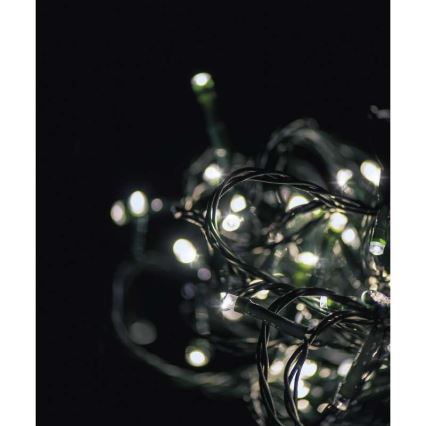 Corrente exterior de Natal LED CHAIN 180xLED/8 funções 8m IP44 branco frio