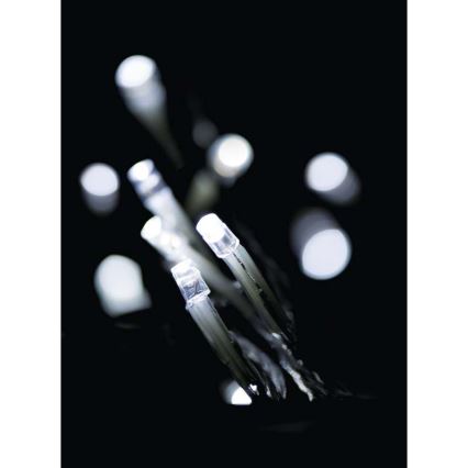 Corrente exterior de Natal LED CHAIN 180xLED/8 funções 8m IP44 branco frio