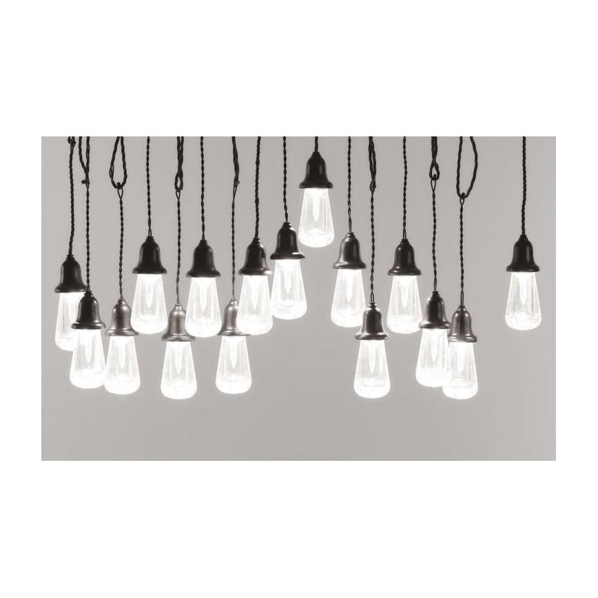 Corrente exterior decorativa LED 16xLED 8,6m IP44 branco frio