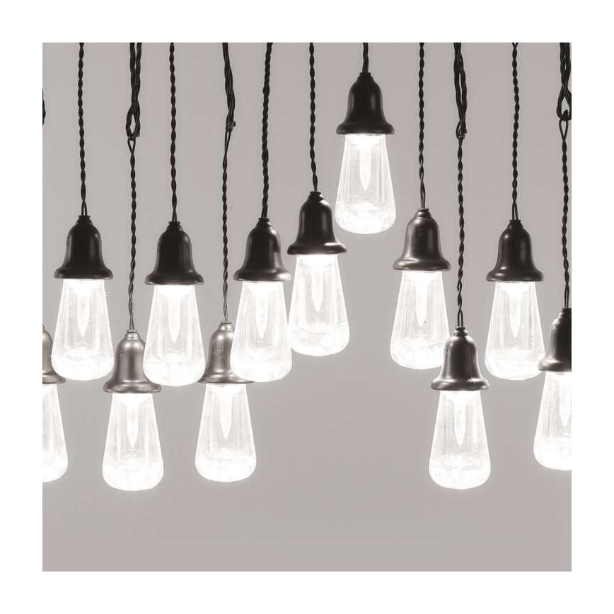 Corrente exterior decorativa LED 16xLED 8,6m IP44 branco frio
